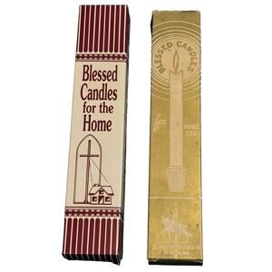 Catholic Blessed Candles (3) For The Home Sick Room House Alter Religion Church